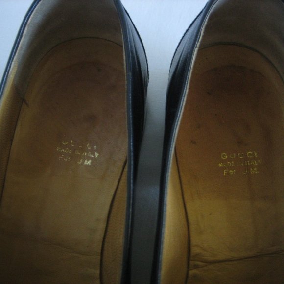 GUCCI Men\'s Loafer Leather Shoes Double G Monk Strap Size 46/US Size 9 main image 5